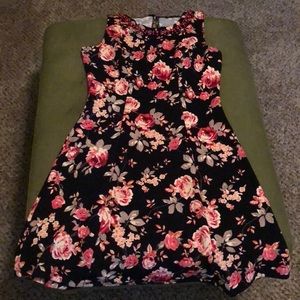 Black New dress with flowers